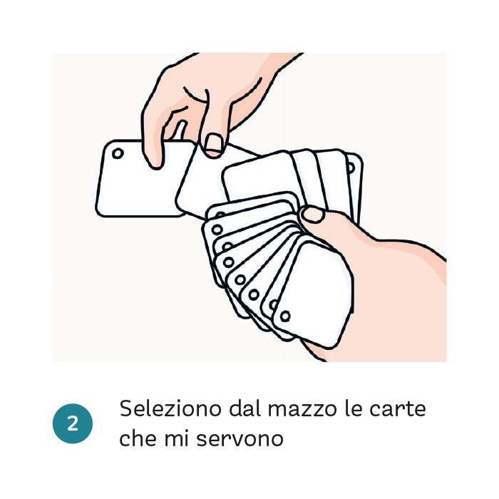 Seleziono dal mazzo le carte che mi servono