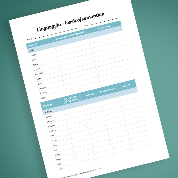 Checklist di valutazione